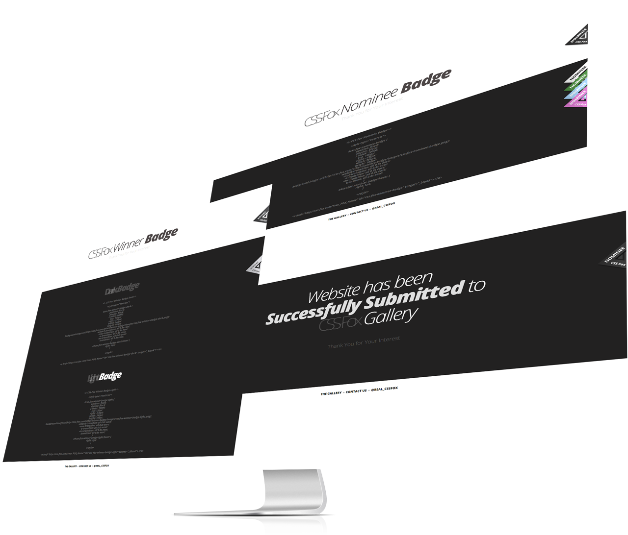 CSS-Fox Nominee and Winner badges Website submitted page