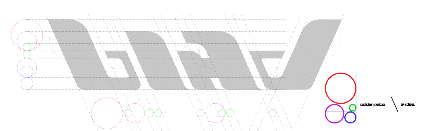 Golden ratio for logotype